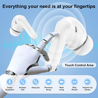 Écouteurs sans fil intra-auriculaires personnalisés avec logo S71 V5.4, 13 mm, stéréo HiFi, basses profondes, ajustement confortable pour une utilisation toute la journée, pour le sport, le travail