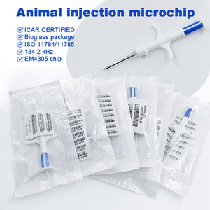 Étiquette en verre de qualité bio-médicale RFID 134.2KHz Étiquette de tube en verre stérilisée implantable adaptée à la gestion du système animal - Product Image 1