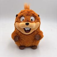 Peluche Transformable Hoppers Beaver, Juguete de Peluche Relleno de Algodón PP para Edades de 8 a 13 Años