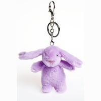 Porte-clés en peluche lapin mignon à longues oreilles Goode de 10 cm avec rembourrage en coton PP, couleurs personnalisées, design animal en peluche, pendentif pour fêtes