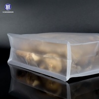 Sacs personnalisés transparents à huit soudures, vente en gros, étanches à l'humidité, avec fermeture éclair, fond plat et poignée pour aliments