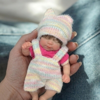 Poupée Adorable en Silicone Corps Entier de 8 Pouces pour Bébé Prématuré, Poupée Reborn Miniature Réaliste Henry, Surprise pour Enfants, Anti-Stress, Filles 3+