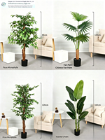 Grand bananier artificiel nordique en plastique, plante d'intérieur durable à faible entretien pour la décoration du salon