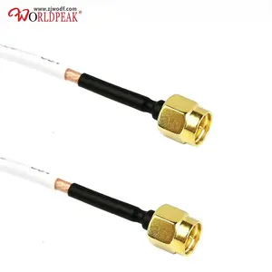 Factory price SMA Male to SMA male plug straight for RG316 wire jumper coaxial cable assembly