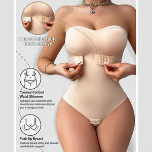Premium schmeichel hafte unsichtbare Schulter gurte Rutsch feste Streifen Bauch kontrolle Haken-und-Augen verschluss Bauch kontroll former für Frauen - Product Image 4
