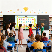 Tableau noir intelligent de haute qualité de 75 pouces, couleur noire, 4K, Nano Board, écran tactile LCD pour l'éducation scolaire