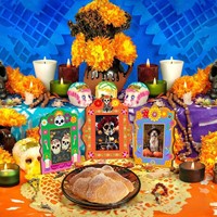 Marco de Fotos Rectangular y Adorno Decorativo de Boj para el Día de Muertos Mexicano, Divertido Accesorio para Fotos de Fiesta