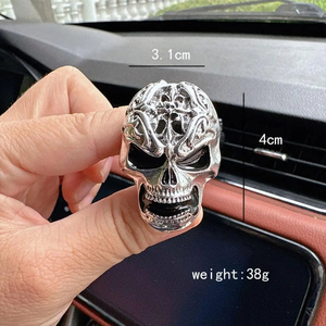 Decoración de ventilación de aire para coche, Clip de aromaterapia con <span class=keywords><strong>Perfume</strong></span> de calavera fantasma bonito con decoración Interior de coche de diamante, aromaterapia para coche - Product Image 4