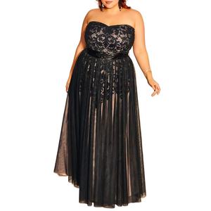 ชุดแต่งงานหรูหราแบบไร้สายรัดไหล่ ทรงบอลกาวน์ ผ้าทูลล์ ไซส์พลัส ผลิตตามสั่ง ปี 2025 - Product Image 3