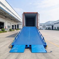 Rampe de chargement mobile hydraulique en acier lourd de 15 tonnes pour marchandises extrêmement lourdes