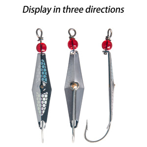 Cuillère à pêche en acier inoxydable, 10 couleurs, pour la pêche à la truite, appât de fond, cuillère métallique avec hameçon à perle rouge - Product Image 4