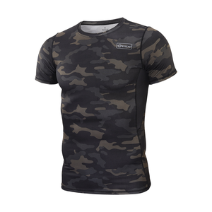 Camiseta negra <span class=keywords><strong>CP</strong></span> para hombre, camiseta de verano de secado rápido para deportes al aire libre - Product Image 1