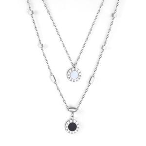 Collier pendentif en coquillage naturel multi-chaînes plaqué or 18 carats pour femmes, vente en gros - Product Image 1