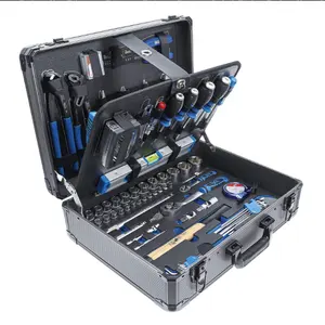 Hicen-ensemble d'outils professionnels dans un boîtier en Aluminium, boîte à outils remplie et verrouillable de 149 pièces