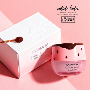 SAGALAGA, bálsamo para cutículas para el cuidado de las manos, crema hidratante para cutículas para el cuidado de la piel seca, origen Natural 100% con logotipo personalizado de fresa - Product Image 1