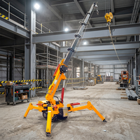 Mini-grue araignée certifiée CE UNW 1t 2t 3t 5t 8t pour l'installation de vitrages en intérieur dans des espaces étroits