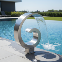 Fontaine cascade de piscine en acier inoxydable 304 pour jardin extérieur, cascade de piscine, douche massante, spa, accessoires de piscine