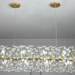 Lustre de plafond de luxe en cristal réglable en hauteur, chromé, pour salon, modèle Dandelion, en promotion - Product Image 5