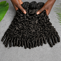 Lots de Cheveux Humains Bouclés Brésiliens en Gros, 100% Cheveux Vierges, Boucles Spirales, Noir Naturel, Double Trame, 100g