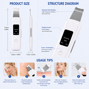 Ultrasonic Skin Scrubber Facial Cleansing <b>Blackhead</b> Pore <b>Cleaner</b> Handheld Face Nose Cleansing Ultrasonic Facial Skin Scrubber - Product Image 6