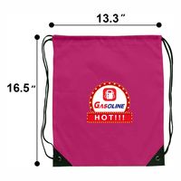 Aangepaste Waterdichte Draagbare Duurzame Polyester Tas Met Trekkoord Herbruikbare Boodschappen Picknick Handtas Met Breder Handvat