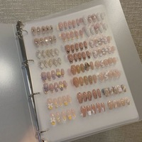 Nouvel album portable pour rangement d'ongles, livre de présentation de styles de nail art, cadre photo transparent givré