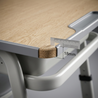 Ensemble de bureau et chaise ergonomiques modernes pour l'école, hauteur réglable, mobilier de classe pour étudiants, table d'apprentissage pour l'école primaire et secondaire