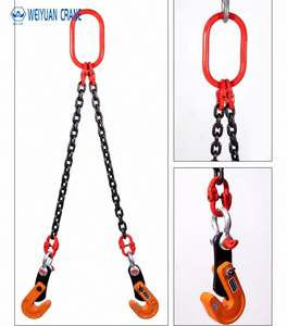 ตัวหนีบโซ่ยกแบบแผ่นขนาด 1-5 ตัน พร้อมเกียร์โลหะเสริมแรง สายสลิงยกแบบแนวนอนกันลื่น ชนิดสายสลิงโซ่ - Product Image 1