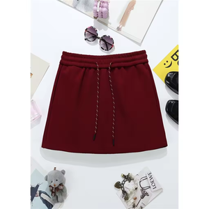 Gonna calda da <span class=keywords><strong>donna</strong></span> top estivo <span class=keywords><strong>in</strong></span> <span class=keywords><strong>jersey</strong></span> con minigonne due pezzi set di <span class=keywords><strong>jersey</strong></span> nero e gonna bordeaux di alta qualità - Product Image 5