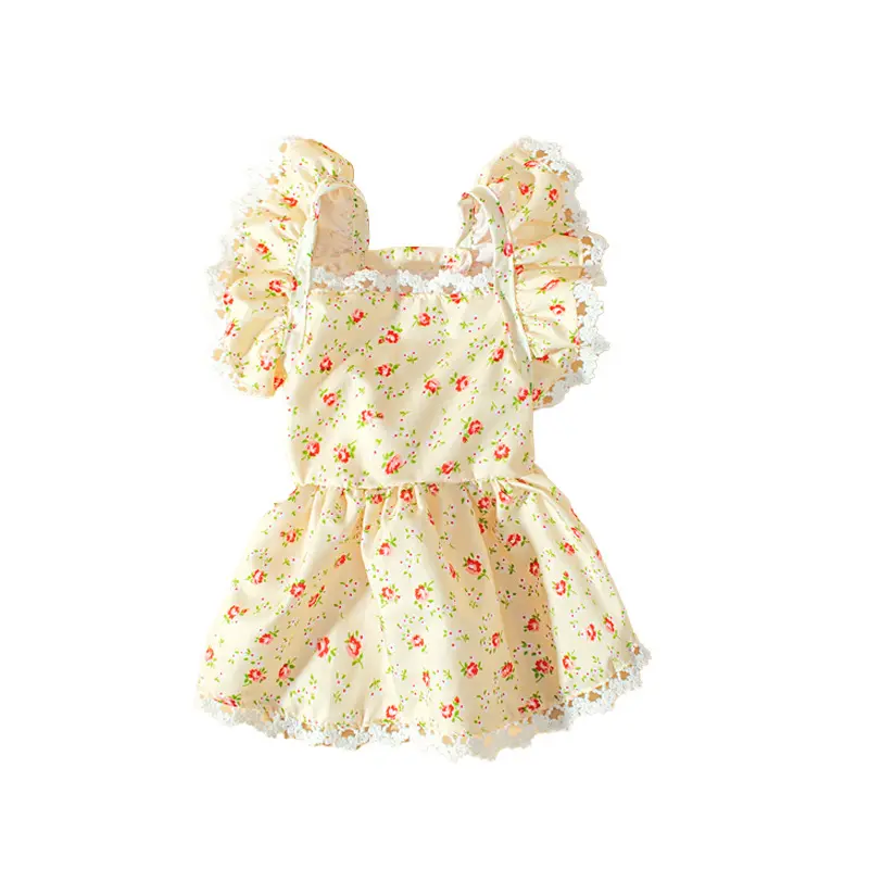 Hot Sale Lovely Dog Spring Dresses Summer Dog Cloth Pet Lace Floral Dress Dogs &Cats Clothes Pet Clothes