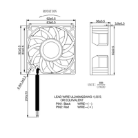 Ventilateur axial DC sans balais à double roulement à billes ultra-rapide 12V 24V 48V 9238 92x92x38mm pour refroidissement de serveur et évacuation de miner