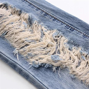<span class=keywords><strong>Mujer</strong></span> Pantalones <span class=keywords><strong>de</strong></span> tobillo longitud recta pantalones <span class=keywords><strong>vaqueros</strong></span> <span class=keywords><strong>de</strong></span> cintura alta roto agujero diseño Irregular capas <span class=keywords><strong>Vaqueros</strong></span> - Product Image 3