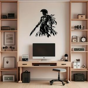 Decoración de Pared de Metal con Diseño de Guerrero Espartano, Arte de Héroe Griego Antiguo, Decoración para el Hogar, Sala de Estar, Fiesta Temática, Regalo Coleccionable - Product Image 3