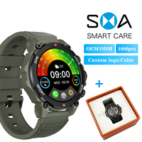 Reloj Inteligente Personalizado de Fábrica al por Mayor, Reloj Inteligente Deportivo Impermeable para Exteriores para Hombre, Compatible con Logotipo OEM, Llamadas Bluetooth, Alerta SOS