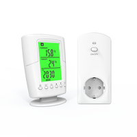 Termostato Digital Inalámbrico Domisi de 230V CA con Batería, Fácil de Controlar, para Calefacción y Refrigeración del Hogar