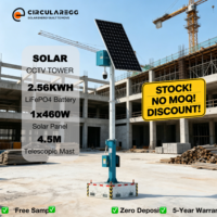 Circularegg en stock : Tour de sécurité mobile à économie d'énergie avec balise de surveillance et caméra CCTV solaire pour parcs à thème et extérieur