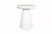 Table d'appoint irrégulière en roche blanchie par le temps pour salon et chambre à coucher