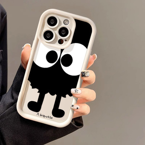 Custodia per telefono Goofy Big-Eyed Soot Ball dipinta, adatta per <span class=keywords><strong>Apple</strong></span> <span class=keywords><strong>iPhone</strong></span> 17 16 15 14 Pro Max, supporta la personalizzazione fai-da-te - Product Image 4