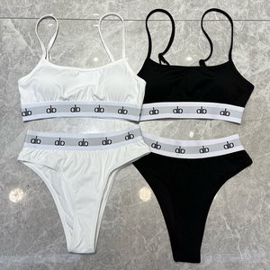 Set Canotta Traspirante Sexy con Logo Lettera, Reggiseno Sportivo da Donna per Fitness e Yoga, Intimo Esterno - Product Image 1