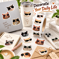 En gros Personnalisé Imprimé Kawaii DIY pour Washi Tape Rouleaux Adhésif Acrylique Logo sur Feuille de Masquage Colorée