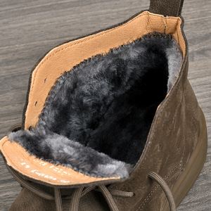 Botas de Tobillo para Hombre, Estilo Martin, Punta Redonda, Cuero Genuino, con Cordones, Transpirables, Zapatos Casuales de Otoño - Product Image 4