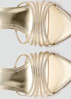 ZA MNG Sandales élégantes noires à talons hauts pour femme, bout pointu, talon fin, décor strass, à lanières, à enfiler, respirantes