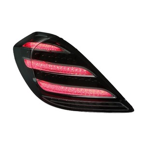 ไฟท้าย Jushun สำหรับ Mercedes-Benz S-Class W222 ปี 2014-2017 แบบสามแถบ สีแดงรมดำ - Product Image 4