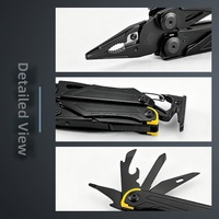 Nouveau couteau pliant multifonctionnel en acier à haute teneur en carbone, outil de survie en plein air, équipement d'urgence portable pour le camping