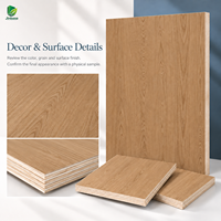 Panneau de contreplaqué Jinbase W-XM-406 en placage de chêne ambre chaud, qualité E0, 1220x2440mm, épaisseur 18mm