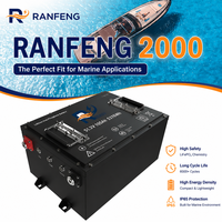 Batería Marina LiFePO4 de 51.2V 100Ah, Comunicación NMEA 2000, IP67 Impermeable, Batería de Litio para Barco Eléctrico
