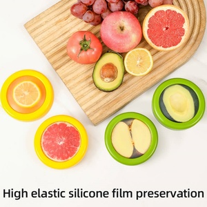 Silicone Food <b>Container</b> Round Fresh Keeper Lid Avocado Fruit Storage Box Keep Fresh Minimalist Design - Product Image 4