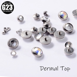 Ancre Dermique G23 en Titane avec Tête Opale CZ, Piercing de Sécurité pour la Peau, Bijou de Corps Unisexe Tendance - Product Image 5