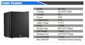 Réfrigérateur à boissons pour la maison et l'hôtel, mini-réfrigérateur à porte simple de 40 litres - Product Image 2