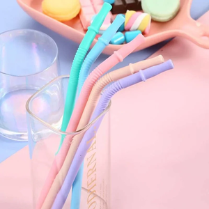 Бесплатные многоразовые силиконовые трубочки для питья - Product Image 2